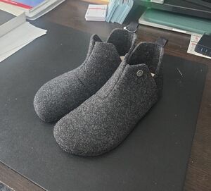 Birkenstock Andermatt Charcoal Wool Slippers